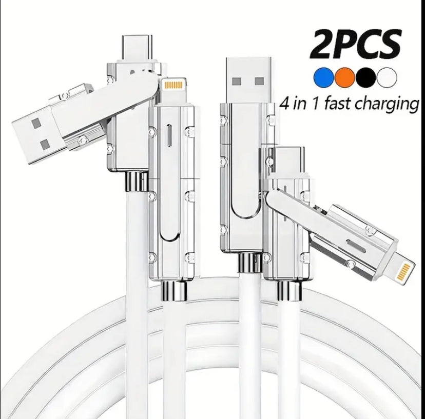 USB C Cable 4-in-1 USB Multi Charging Cable