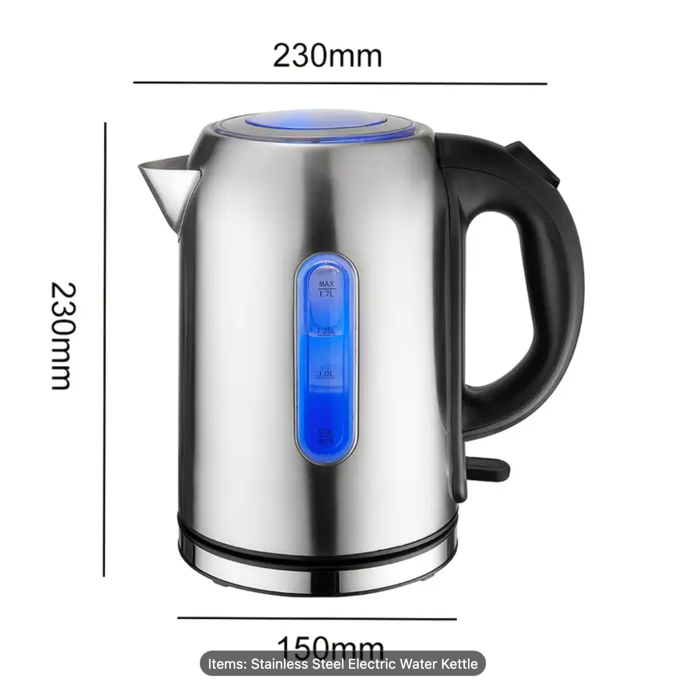 Electric kettle Stainless steel kettle with LED indicator kettle Quick boil dry boil protective strap with automatic closing suitable for hot water tea or coffee on family trips makes a great Easter gift