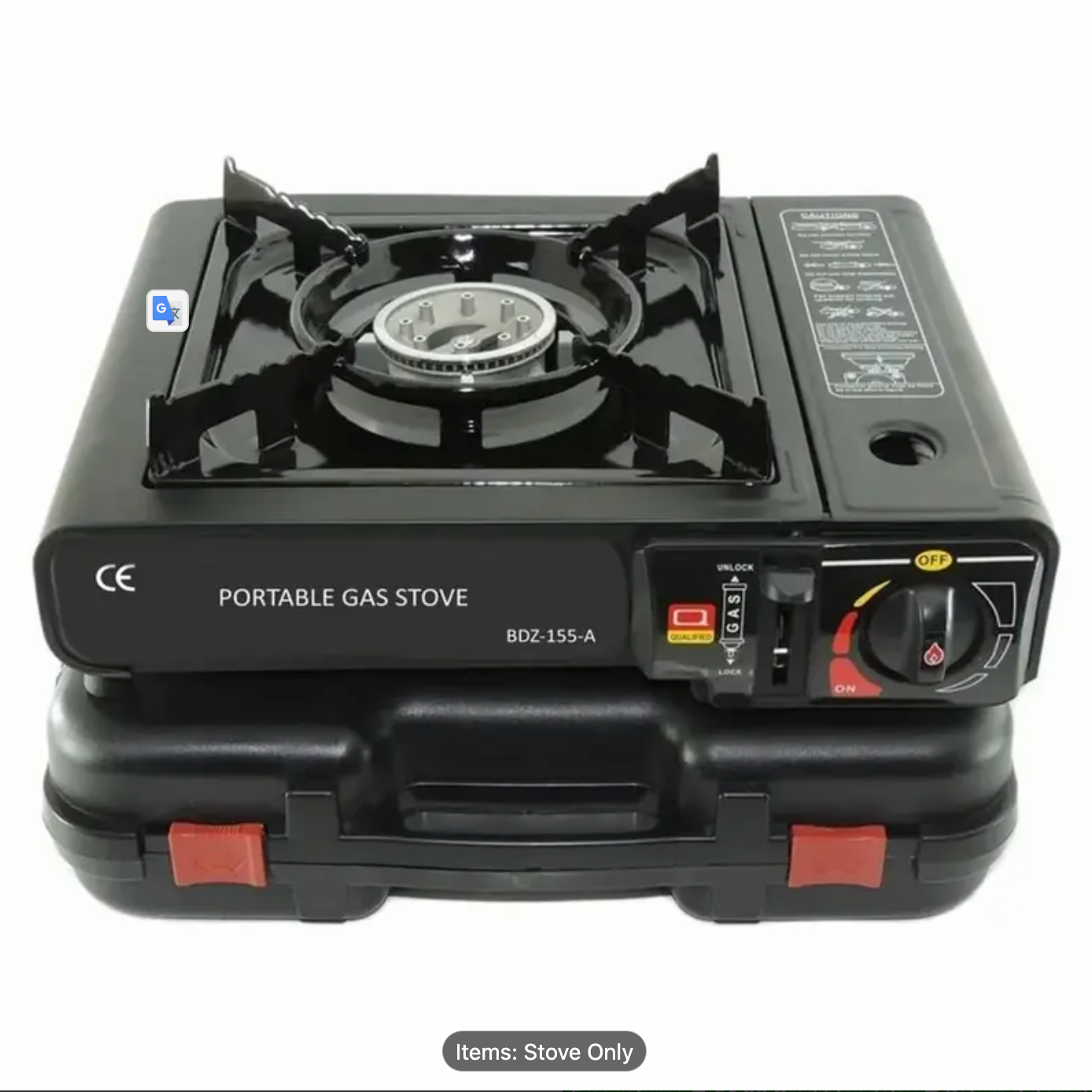 Portable Camping Stove Black Portable Backpacking Gas Cooker Single Burner Stove Enamel Pan Holder BBQ Caravan Outdoor Premium Camping Stove
