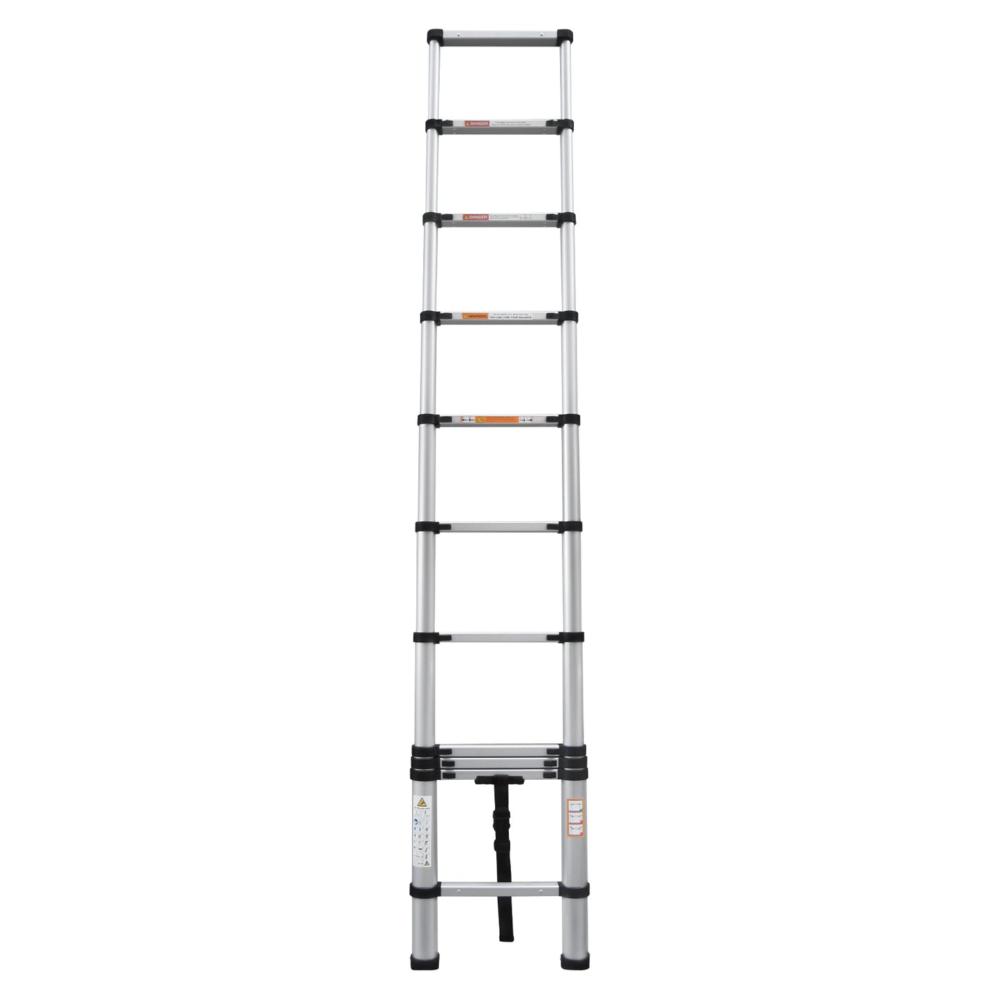 3.2M/10.5FT Telescopic Ladder Multi-Purpose Stainless Steel Extension Ladder Telescoping Ladder Extendable Anti-Slip Loft Ladder Collapsible Ladder Portable Folding Ladder