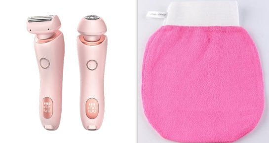 2 In 1 Hair Removal Epilator USB Rechargeable Trimmer Women Body Razor Face Leg Armpit Bikini Hand Pubic Shaver Hair Remover