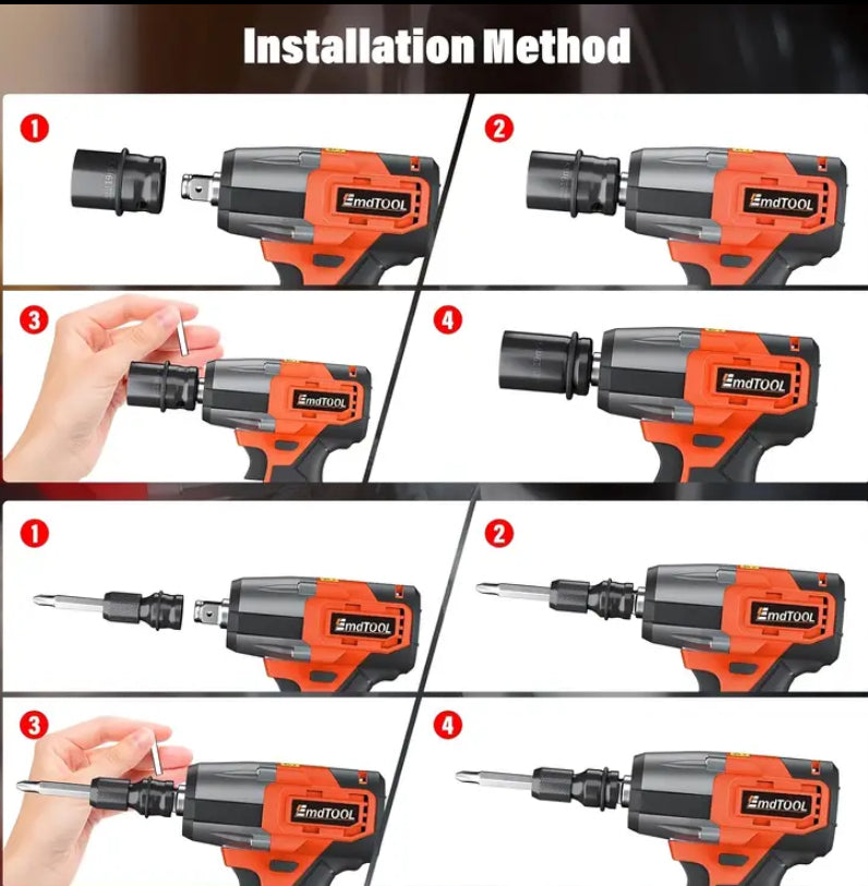 Cordless Electric Impact Wrench Kit 21V