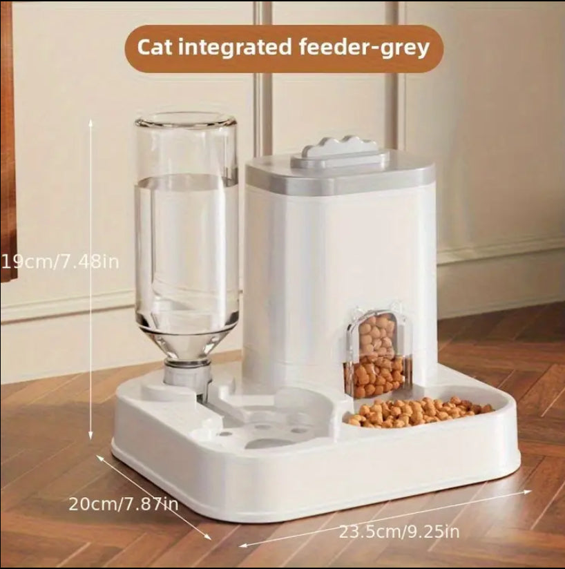 Automatic Pet Feeder & Water Dispenser – 2-in-1 Design