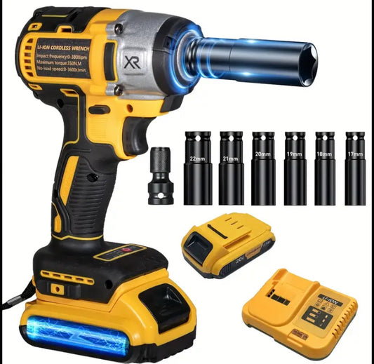 20V Cordless Impact Wrench Kit – Li-Ion Rechargeable