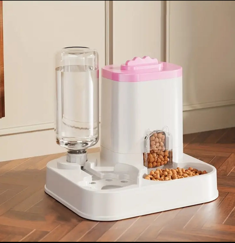 Automatic Pet Feeder & Water Dispenser – 2-in-1 Design