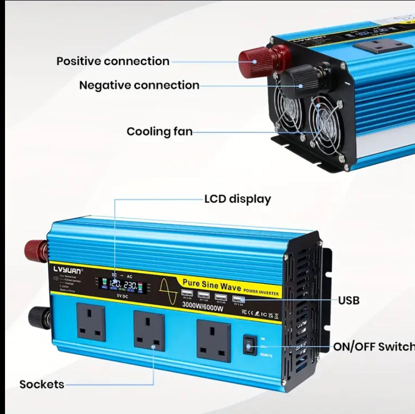 LVYUAN Pure Sine Wave Power Inverter