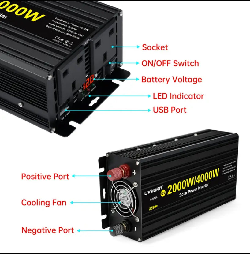 VYUAN 2000W/4000W Power Inverter