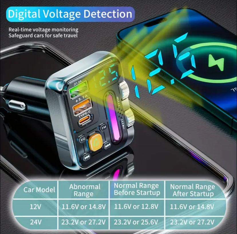 Wireless Car Charger FM