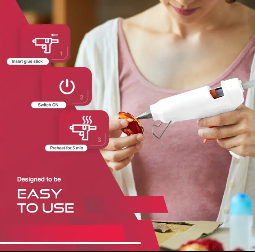 Hot Glue Gun & 50 Melt Glue Sticks