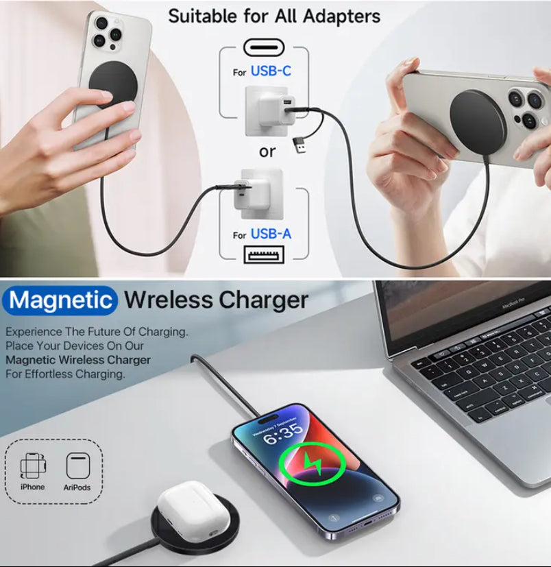 Magnetic Wireless Phone Holder with Fast Charging