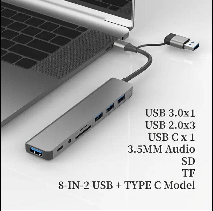 8in 2 USB Type C USB