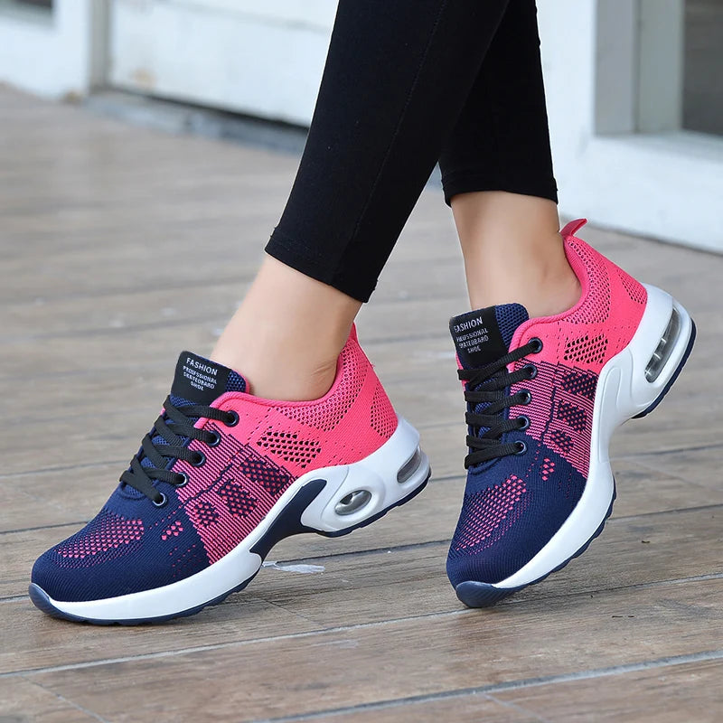 Flying Weaving Sports Shoes Women's Shoes Air Cushioned Running Sports Shoes