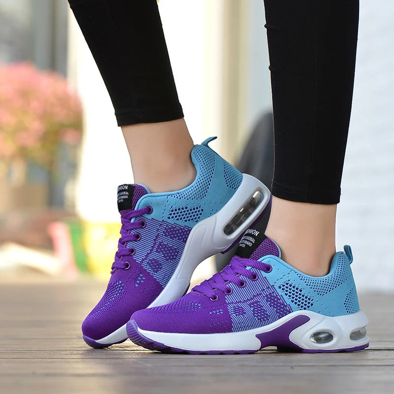 Flying Weaving Sports Shoes Women's Shoes Air Cushioned Running Sports Shoes