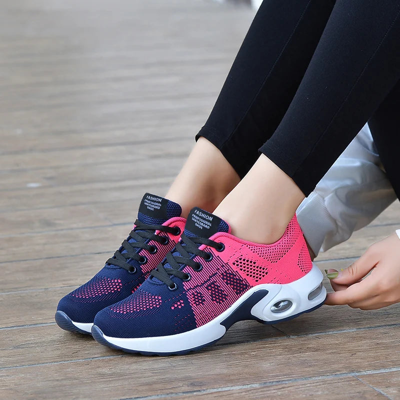 Flying Weaving Sports Shoes Women's Shoes Air Cushioned Running Sports Shoes