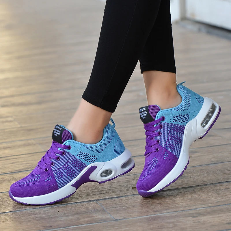 Flying Weaving Sports Shoes Women's Shoes Air Cushioned Running Sports Shoes